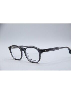 State Optical Kildare Thunder Clear Grey Frames Eyeglasses 49-18-145 MM